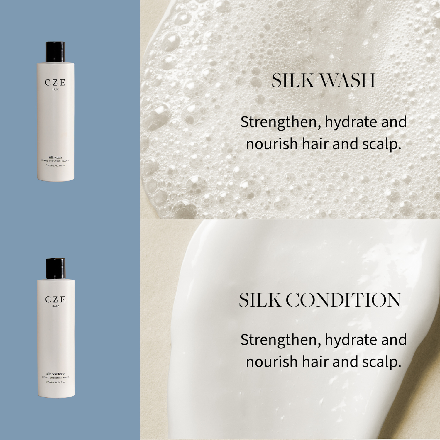 CZE Silk Wash & Condition Duo | Award-winning Shampoo