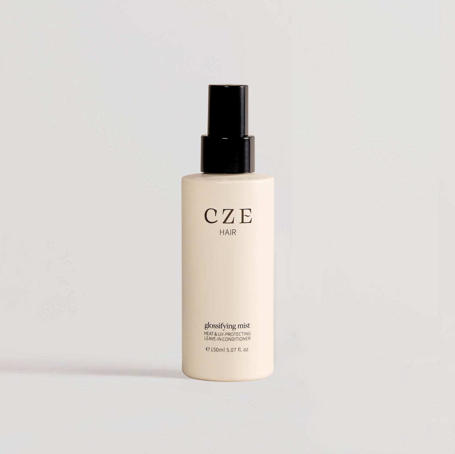 CZE Hair Glossifying Mist – lightweight leave-in conditioner with heat and UV protection in a 150ml bottle